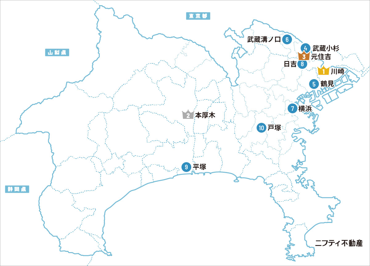 ＼みんなが見ている／注目の街ベスト30｜賃貸・神奈川県版2024