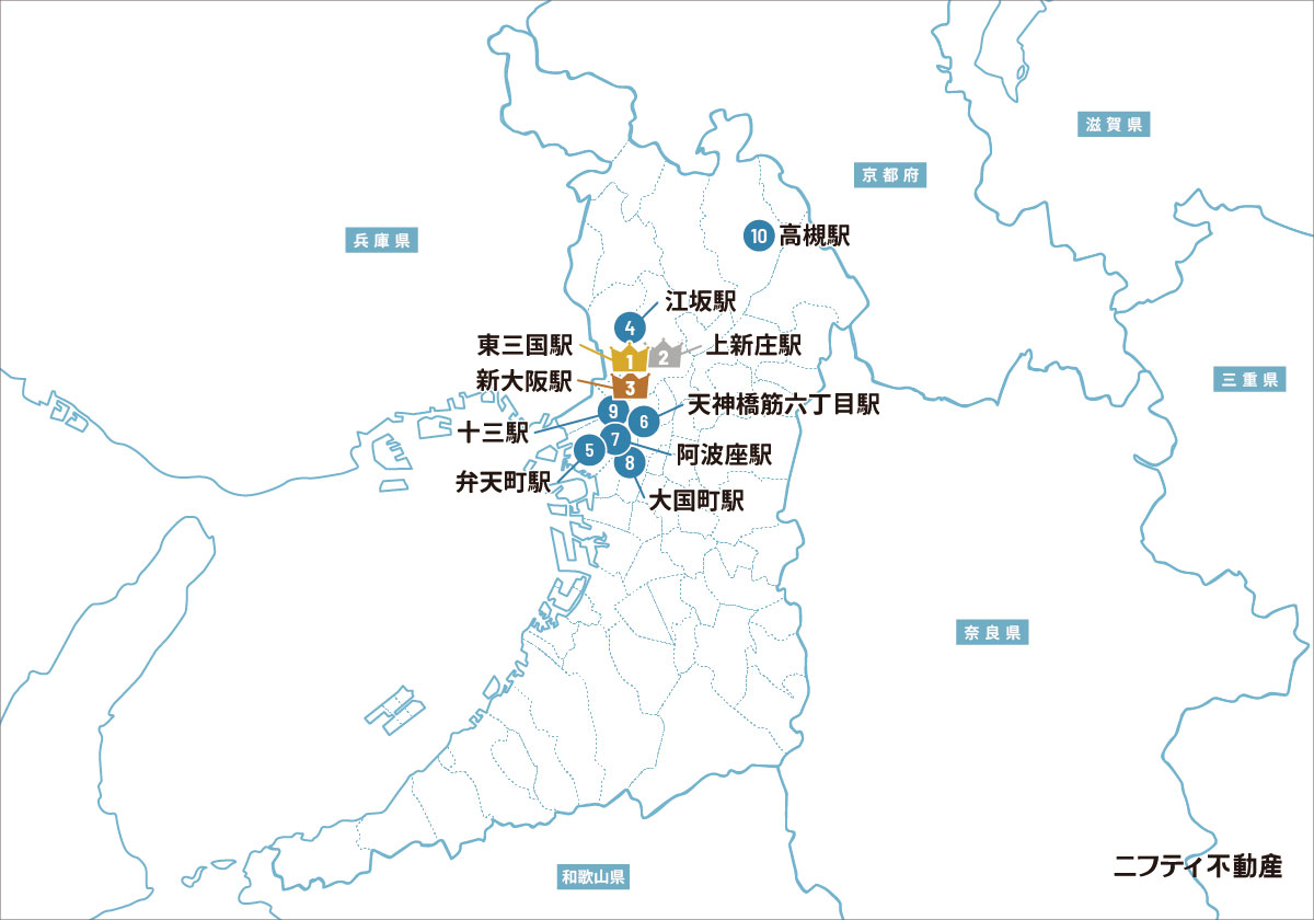 ＼みんなが見ている／注目の街ベスト30｜賃貸・大阪府版2024