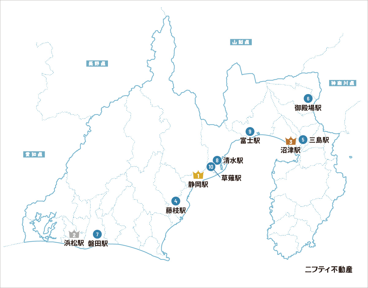 ＼みんなが見ている／注目の街ベスト30｜賃貸・静岡県版2024