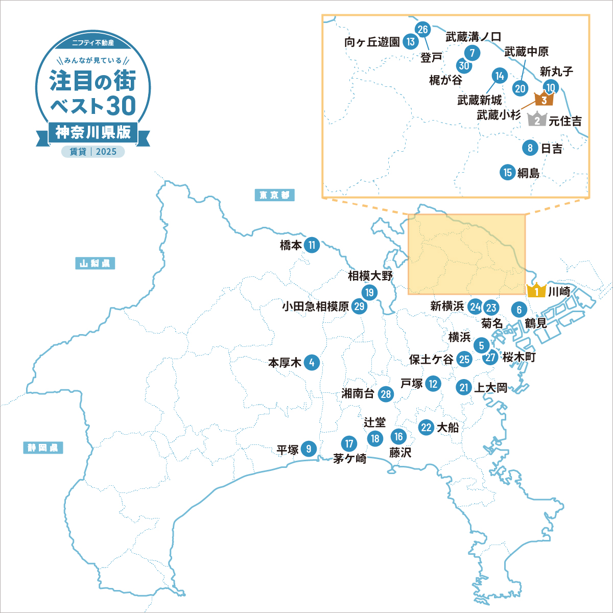 \みんなが見ている/注目の街ベスト30|賃貸・神奈川県版2025の画像02